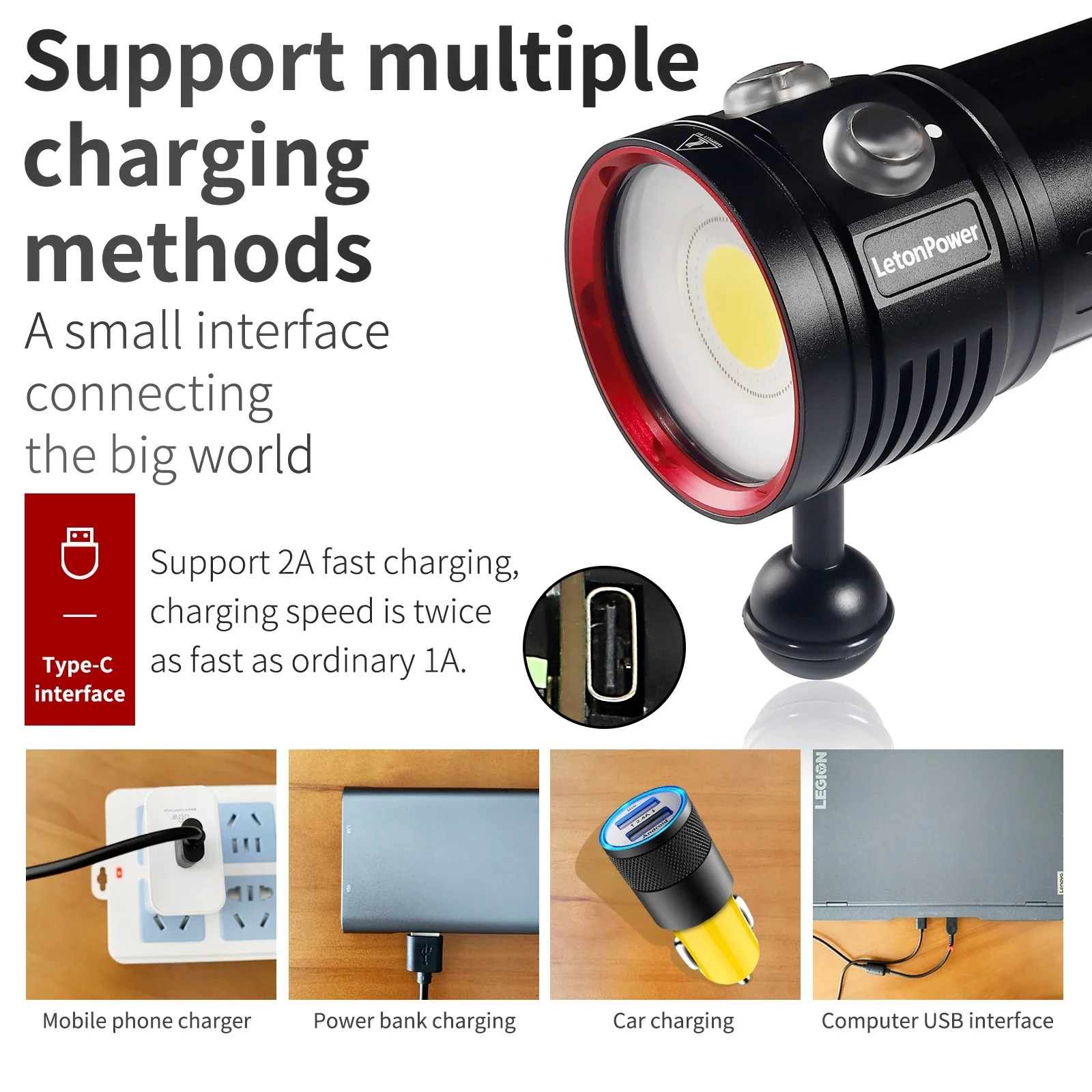 LED Diving Flashlight 22800Lumens 6 x XHP70 Underwater Lighting 100m Waterproof Tactical Torch For Photography Video Fill Light
