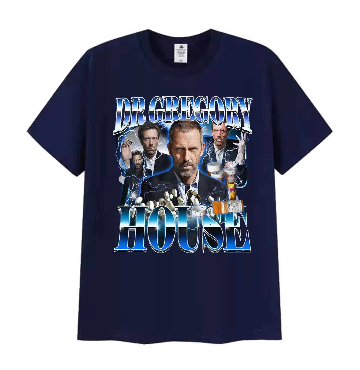 Dr. Gregory House Md Lustiges Meme-Grafik-T-Shirt für Herren, Vintage, Hochwertiges Mode-T-Shirt, Lässig, 100% Baumwolle, Kurzarm-T-Shirt – Detail 7