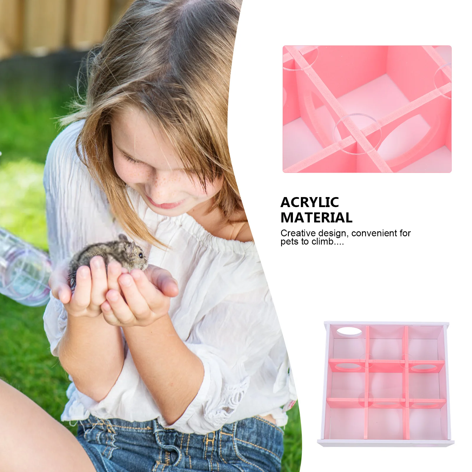 

Acrylic Hamster Maze Labyrinth Small Animals Playground Durable Fun Pet Supplies Hamster Maze Toy Pet Habitat House