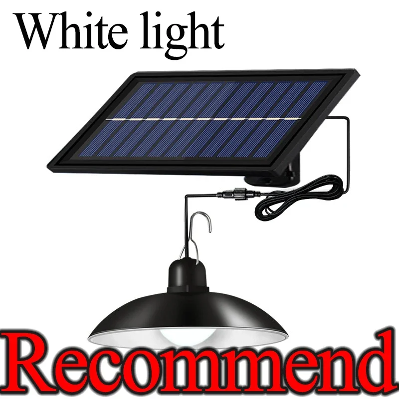 Double Heads Solar Pendant Light Outdoor Indoor Waterproof 60 LED Solar Lamp With Pull Switch Lighting For Garden Flood Light