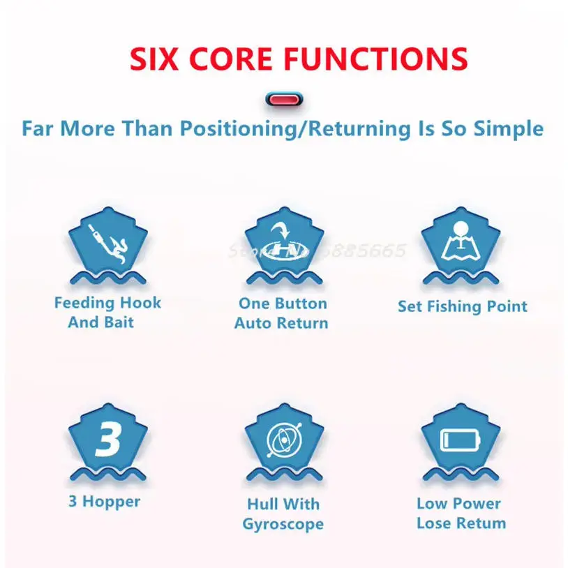 16 GPS Positioning Nesting Point RC Bait Boat 500M Smart Calibration Yaw Fixed Speed Cruise Waterproof 3 Hopper RC Fishing Boat
