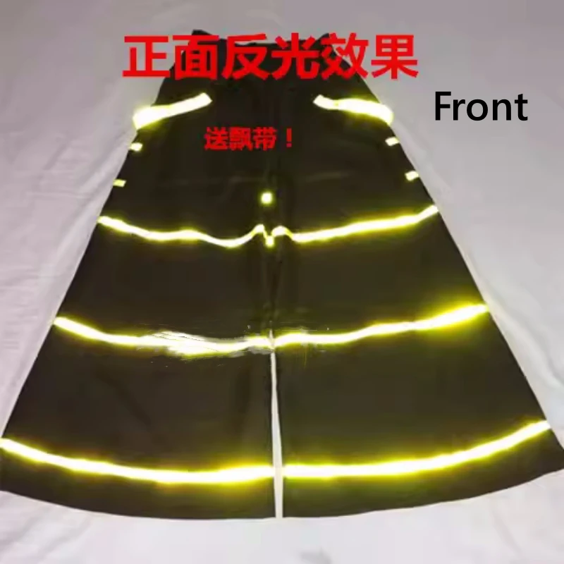 Shuffle Phat Pants New Style Single Color Reflective Strip Night Vision Fluorescent Bell-bottoms Death Flared Trousers 2024 New