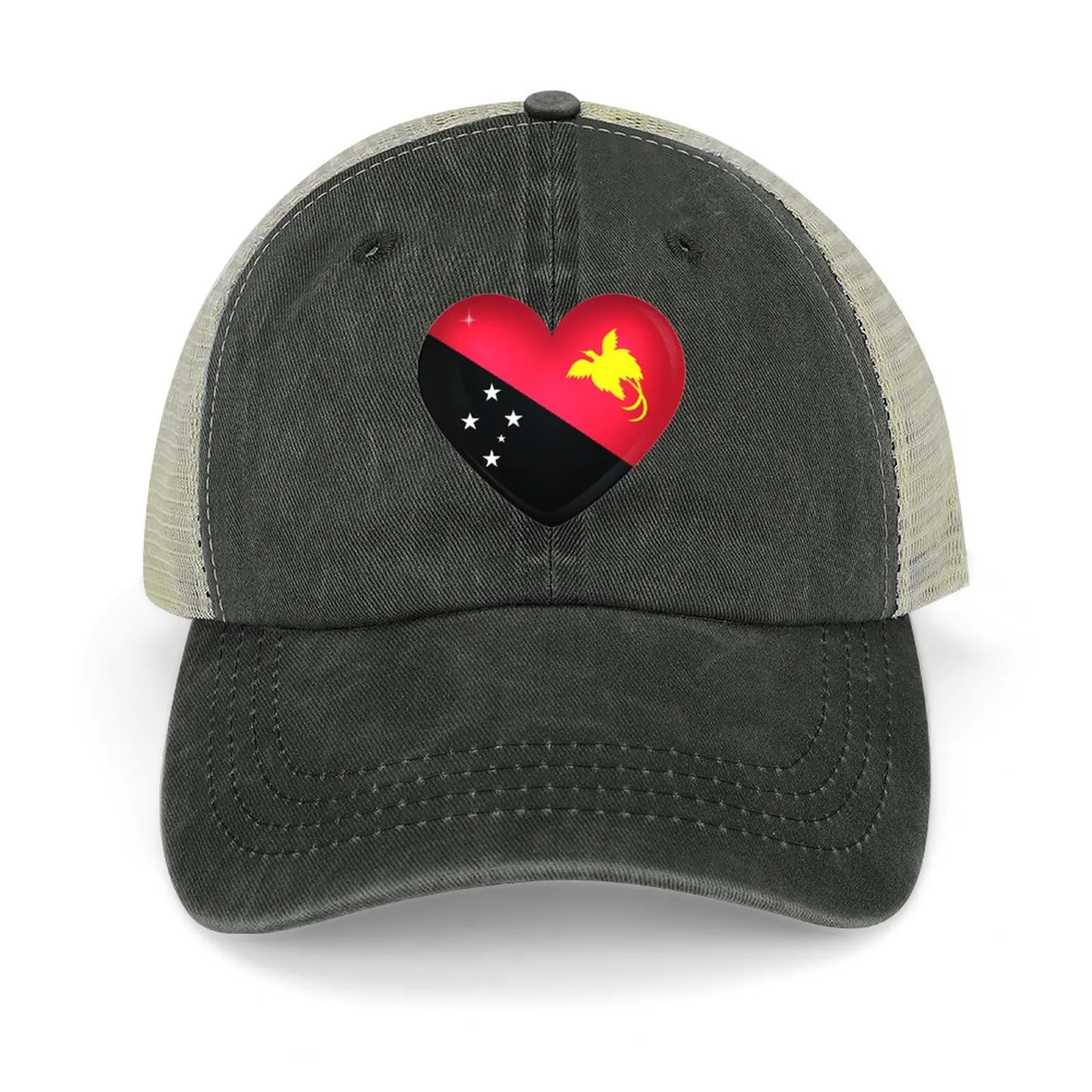 

My heart is in Papua New Guinea, Love Papua New Guinea. Baseball Cap Trucker Cap sun hat Winter hat Women's Beach Men's