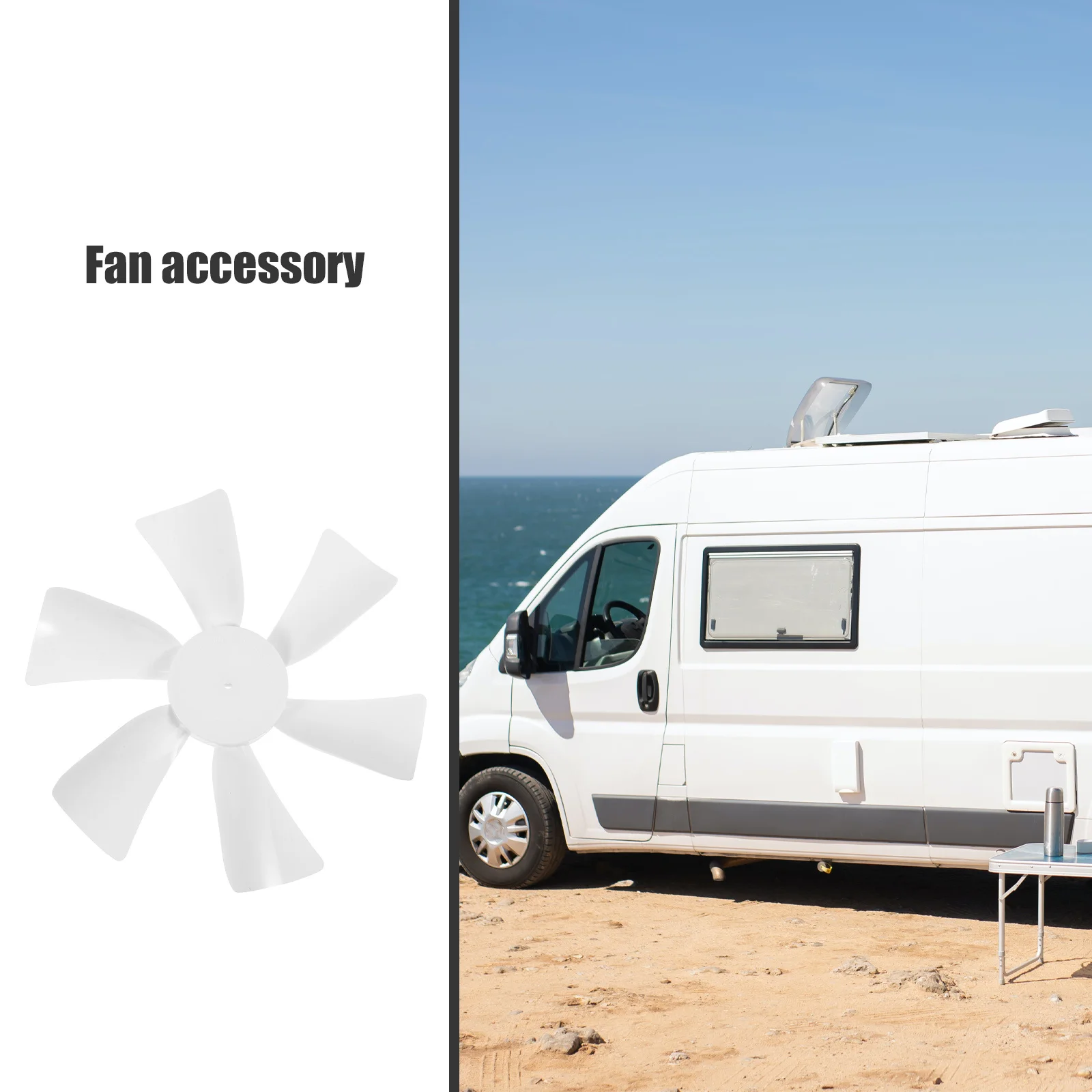 شفرات مروحة بلاستيكية مقاس 6 بوصات بديلة لمروحة تنفيس Rv، شفرات قوية غير قابلة للتشوه، سهلة التركيب، للاستخدام في التخييم والسفر
