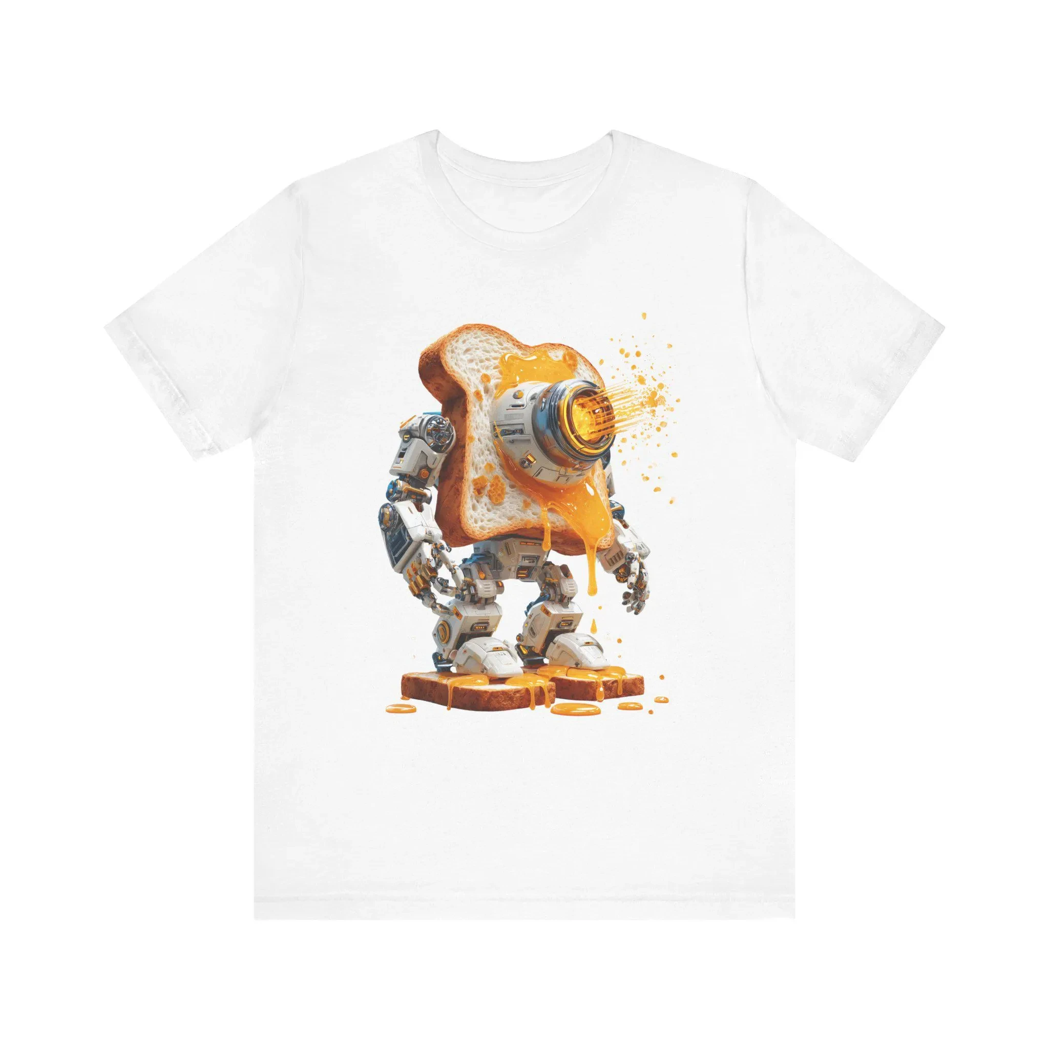 Kreative lustige Cartoon Roboter Frühstück Shirt Druck Kinder T-Shirt Kinder T-Shirt Sommer Mädchen Jungen Shirt Casual Tops Crewneck Kleidung