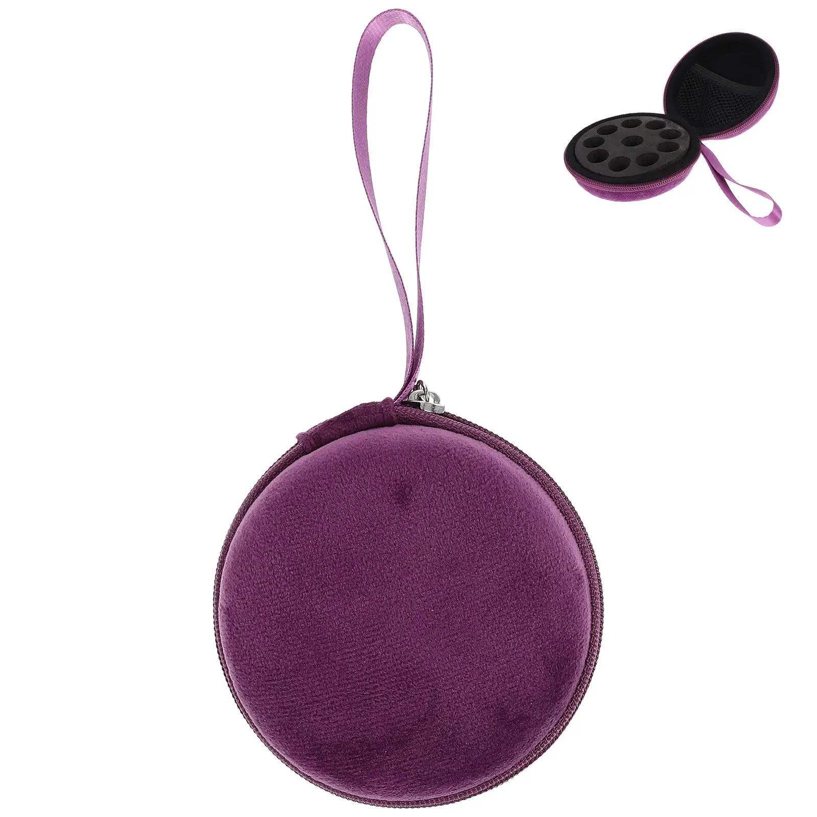 

Круглая портативная сумка-органайзер для эфирных масел, для путешествий и домашнего использования, для защиты жидкостей, флаконов с лаком для ногтей и парфюмом