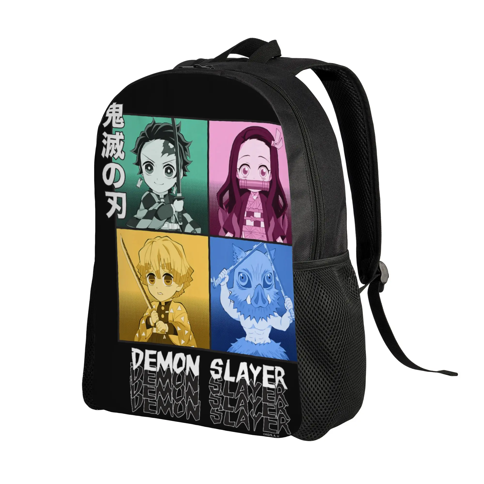 Demon Slayer backpacks Kimetsu no Yaiba Pop Art Chibi Daypack  mochila School Zipper Closure Rucksack