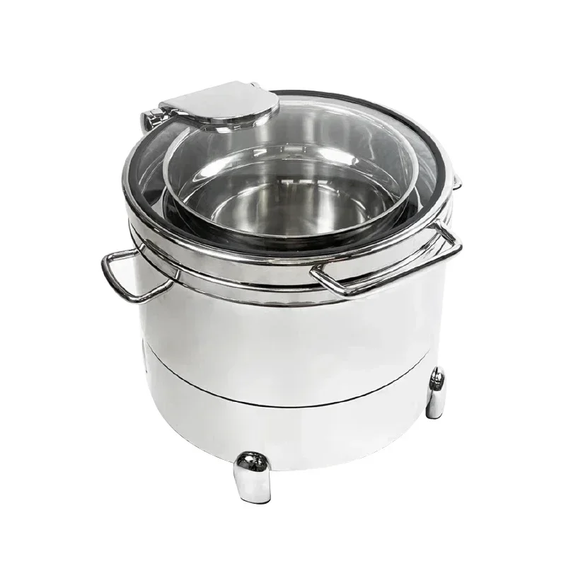 New Arrival Stainless Steel Soup Shafing Pot Electric Chafing Dish Set Catering Buffet Food Warmer