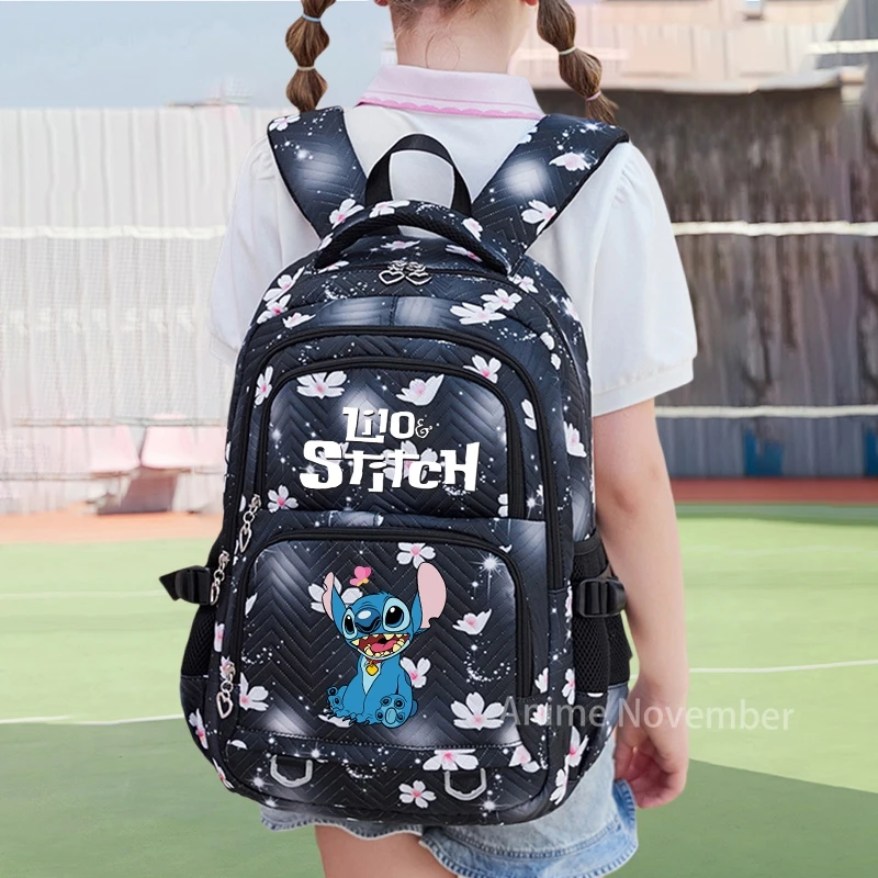 Disney Lilo Stitch Backpack for Girls Bookbag Teenage Mochila Women Backpack Female Travel Waterproof  Bag Students Schoolbag