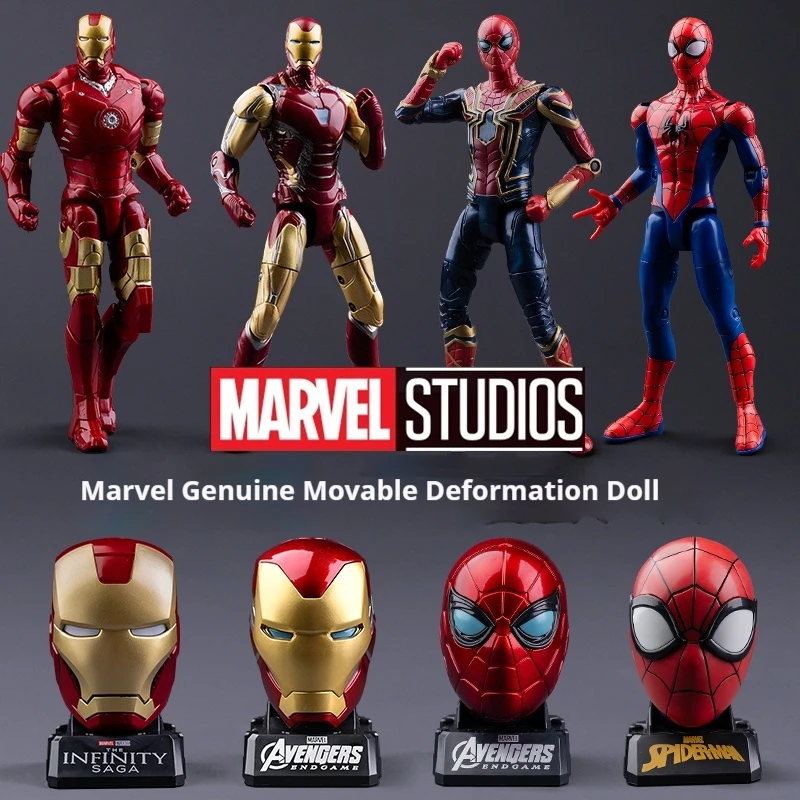 Marvel The Avengers Spider-Man Iron Man Ant-Man War Machine Model Dolls Pvc Figurines Action Figures Collectible Toy Gifts