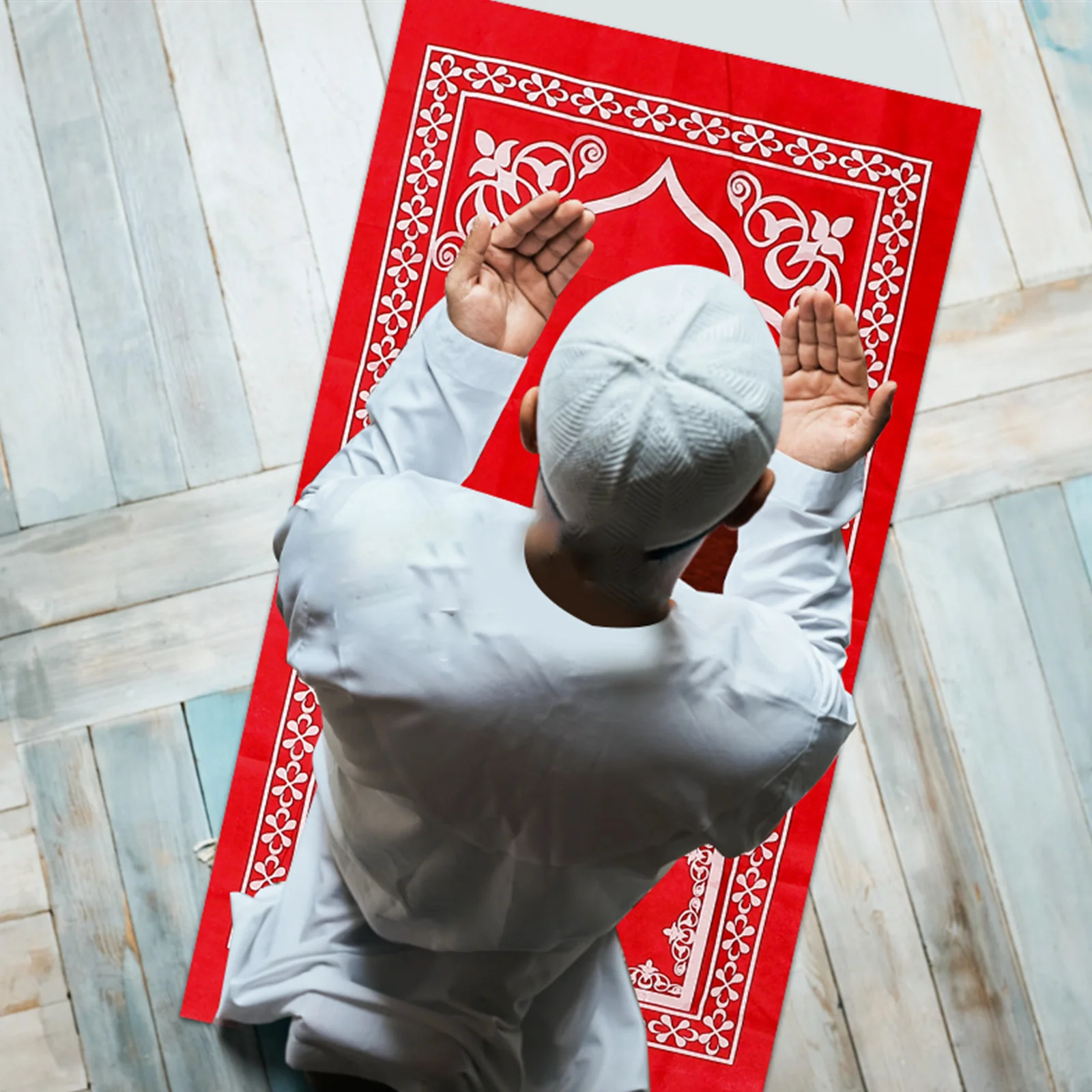 4 قطع من سجادات الصلاة الإسلامية المحمولة، سجاد إسلامي رائع لمهرجان العيد، أنماط خفيفة الوزن #1