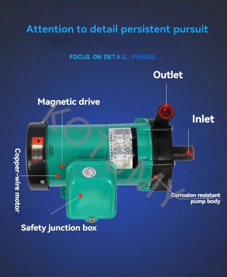 MP-15RM Micro Magnetic Circulation Driven Pump, Chemical Corrosion Resistant, Low Noise, Energy saving Submersible Pump