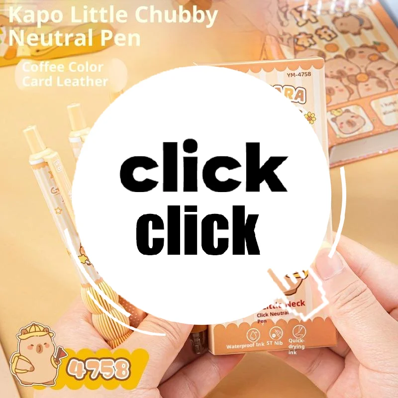 4 pezzi simpatico cartone animato capibara penna gel ad asciugatura rapida penna neutra studente bambini scuola scrittura studente forniture di cancelleria regali