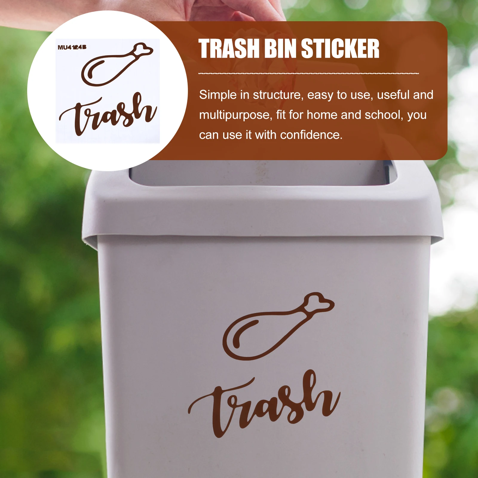 

Garbage Sorting Stickers Waste Bin Cans Logo Classification Decal Trash Pvc Sign Recycle Recycling