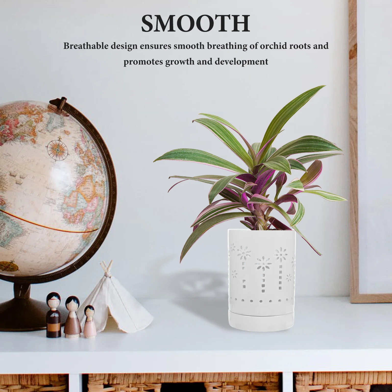 

Small Orchid Pot Plastic Breathable Slotted Planter Flower Container for Indoor Outdoor Garden Decor Flower Bucket Pail