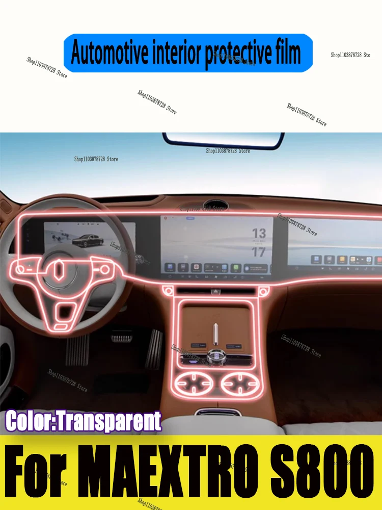 

For MAEXTRO S800 (2025) Hybrid panel car interior navigation screen TPU protective film scratch resistant cover sticker