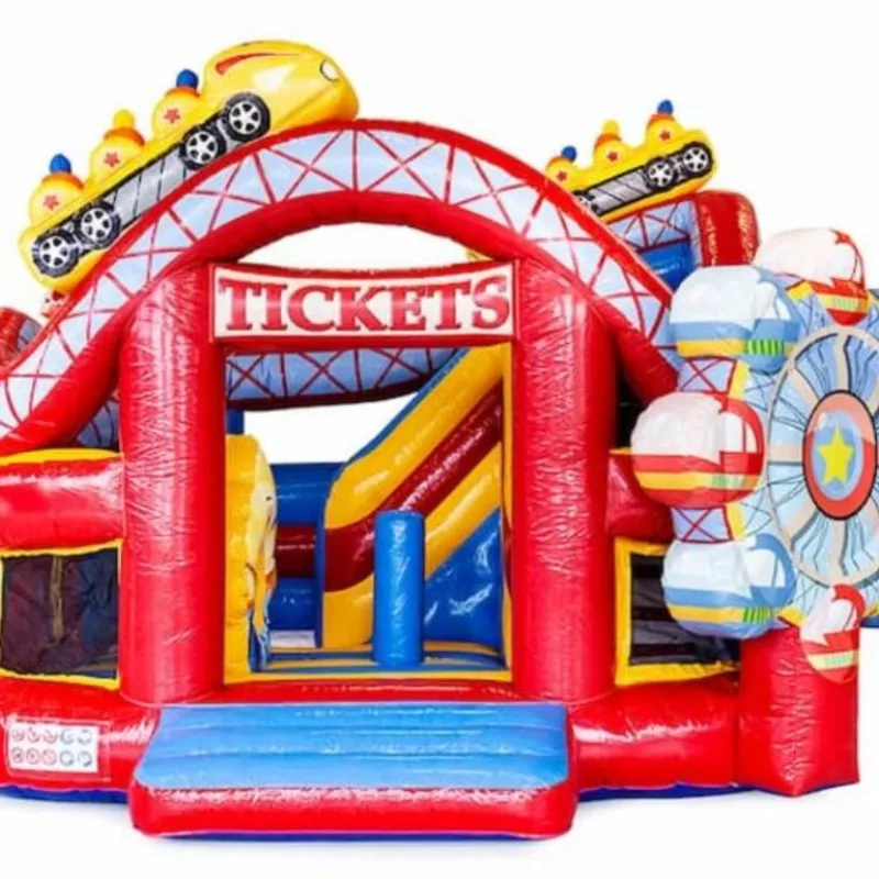 

Commercial Inflatable Combo Bouncer Backyard Rental Party Rollercoaster Bounce House