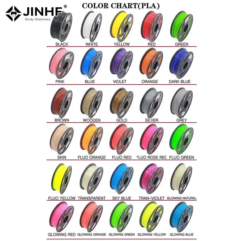 Use For 3D Printing Pen 5m 17 Colors 1.75MM ABS Filament Threads Plastic 3d Printer Materials