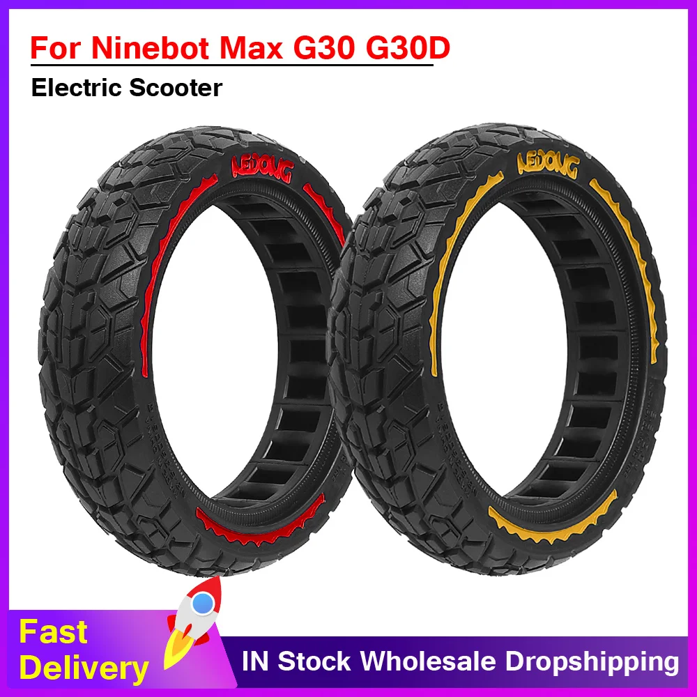 

10Inch 60/70-6.5 Off-Road Solid Tires for Ninebot Max G30 G30D G30LP Electric Scooter 10x2.5 Wear-resistant Puncture-proof Tire