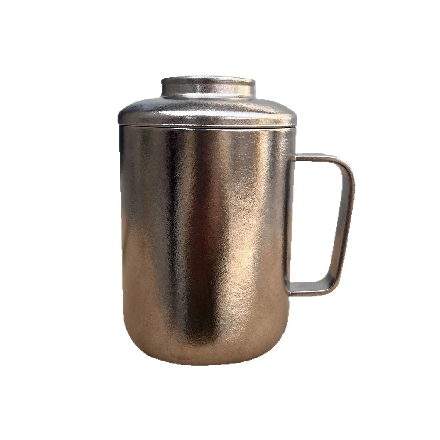 

350ml Pure Titanium Office Thermos Cup With Handle,High Temperature Crystallization Double Layer Vacuum Flasks,Boss Water Cup