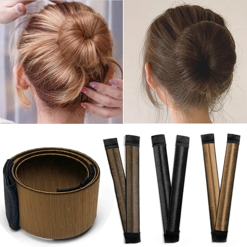 

HairBun French Bun Donut Hairbun Styling Tools Women Hair Bun Maker Easy Magic Donut Styling Band Twist Updo Holder DIY Tool