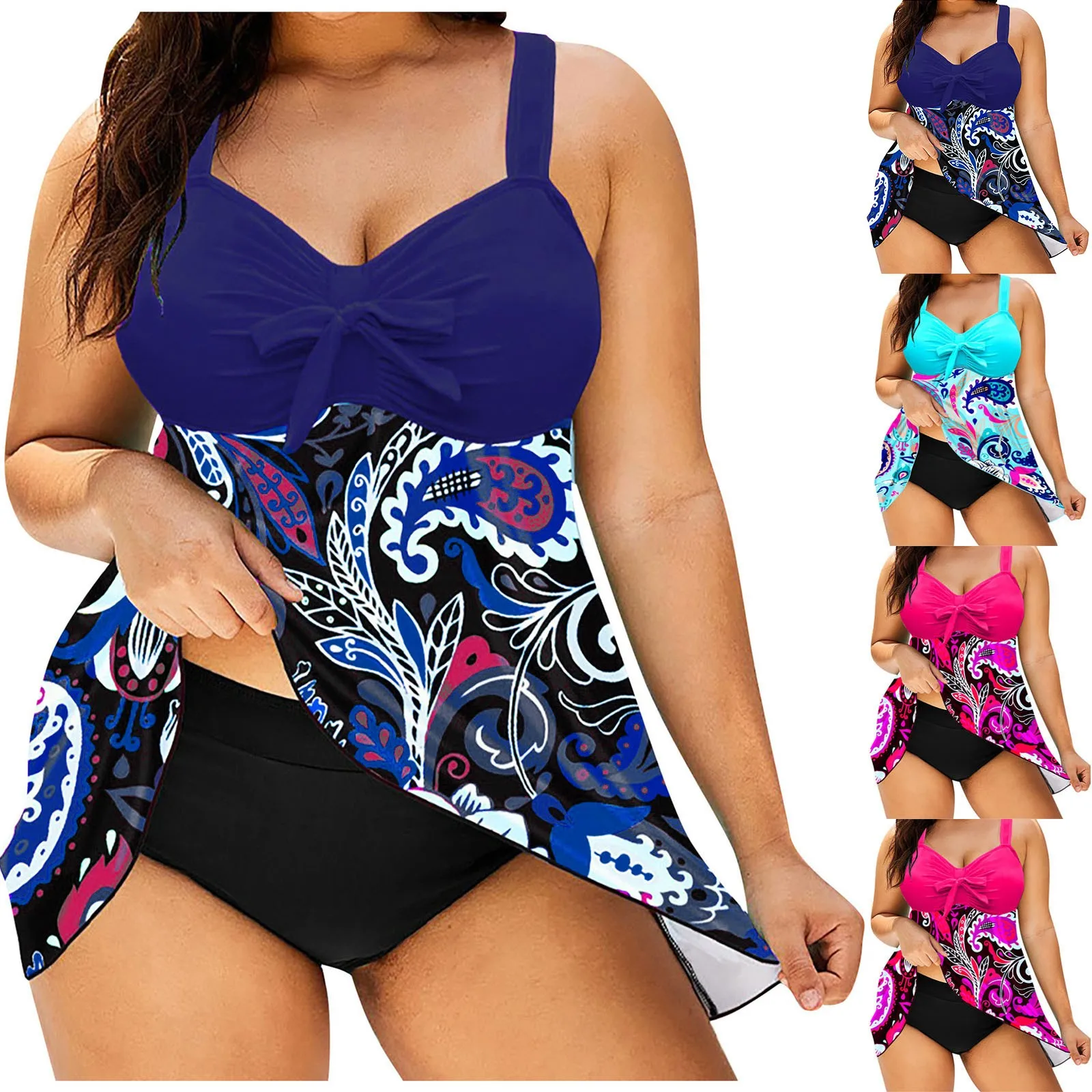 Women'S Large Size Printed Swimsuit Cherry Conservative Underwire Swimsuit Tops For Women Large Bust Womens Swimsuit Bottoms