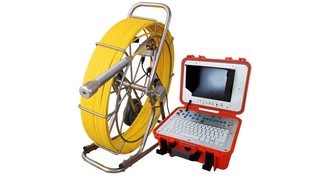 SK3208 Sewer Camera Pipe Inspections with 10-inch Display 60m IP68 Waterproof Cable Pipe Endoscope