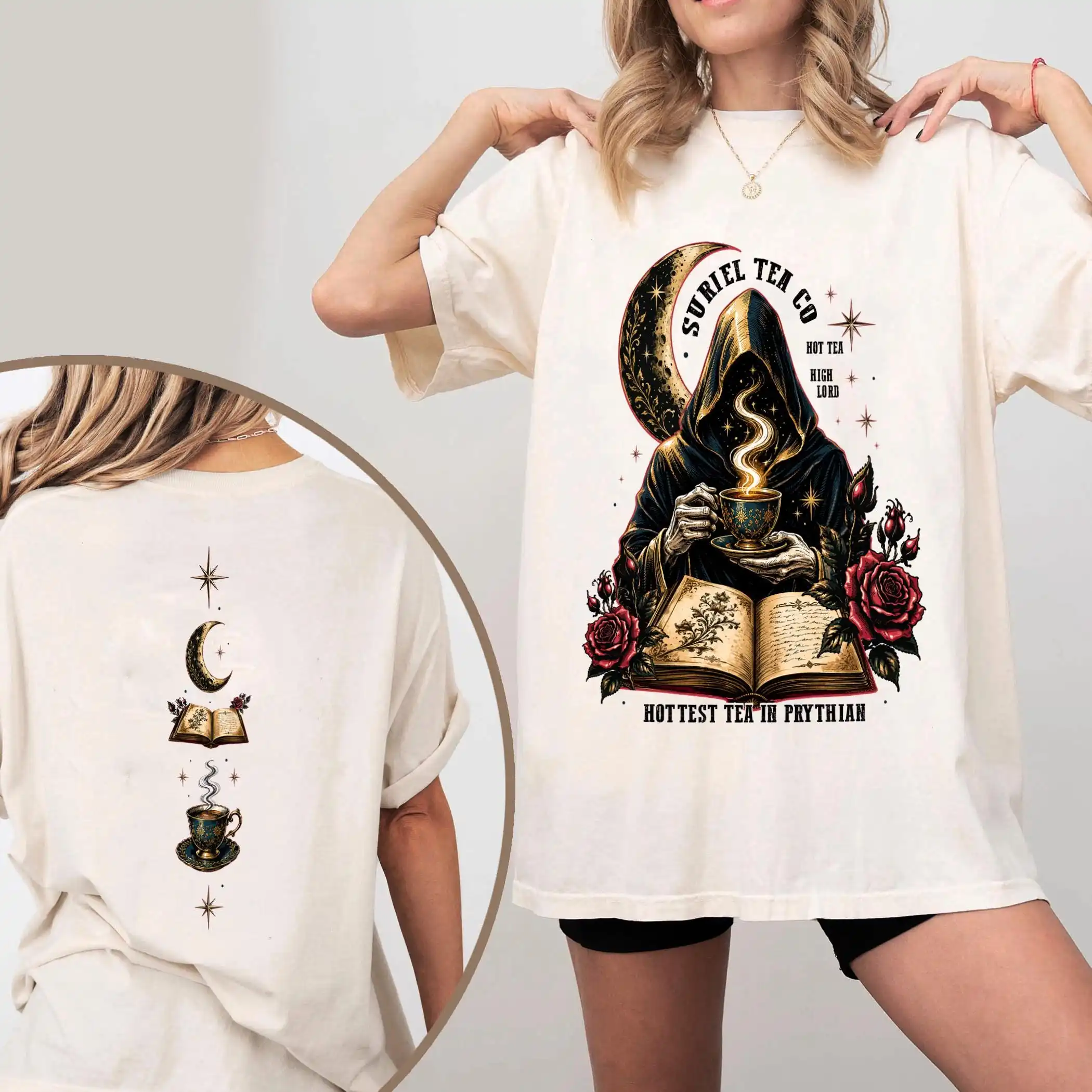Suriel Tea Co Shirt, Fantasy Reader, Acotar, A Court of Thorns and Roses, Bookish Merch , Book Lover Gift Tee T-shirt