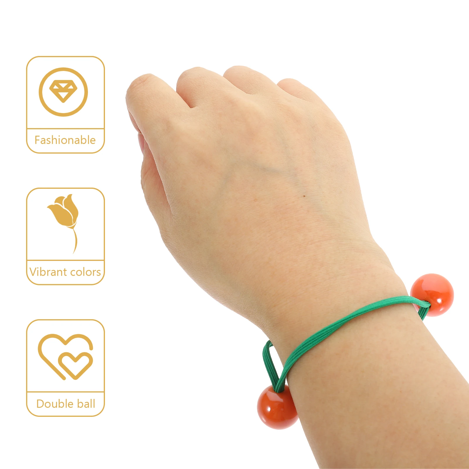 

12Pcs Double Ball Hair Elastics Bright Candy Colored Rope Ties Firm Non Slip Ponytail Holders for Women Kids Hair Styling Tools