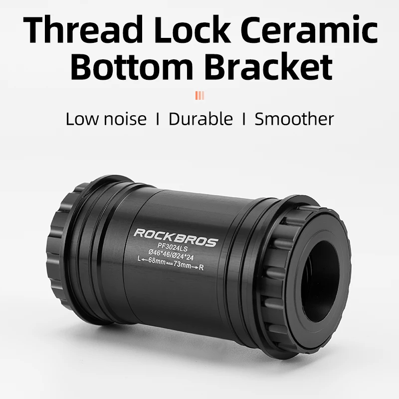 ROCKBROS Press-in Bicycle Bottom Bracket Thread Lock Ceramic Bottom Bracket BB86/90 Washer Five-way 68-73/86.5-92 Bike Parts