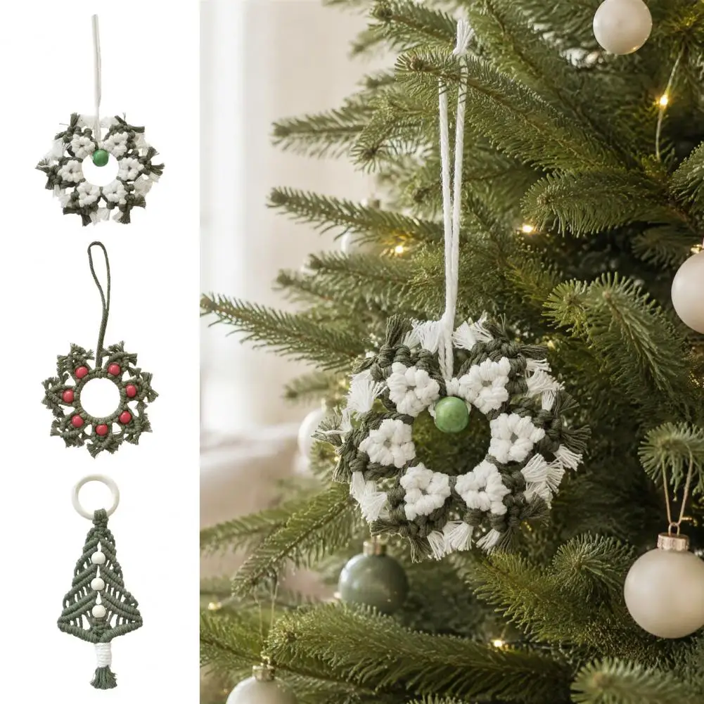 Crochet Set Kit Christmas Ornaments 2026 Christmas Tree Decorations Supplies Gift Weave Knitting Kit Hanging Decoration