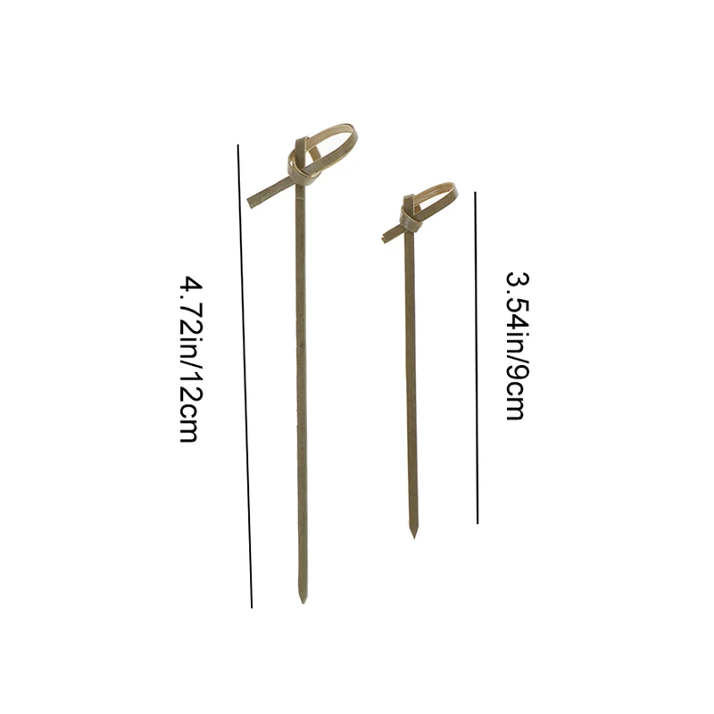 Ali-HMA73-100Pcs/Pack Disposable Bamboo Fork Fruit Desserts Food Cocktail Fruit Picks Fork Sticks Buffet Cupcake Toppers