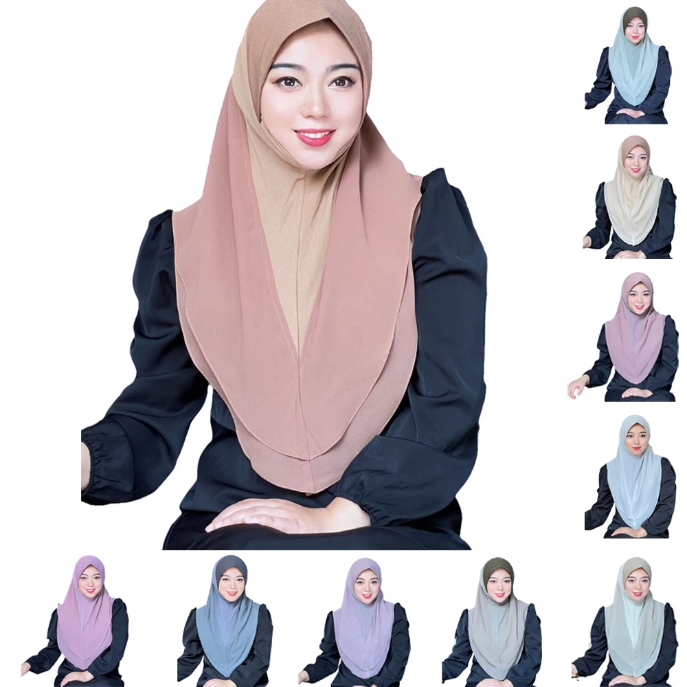 

Malaysia Headscarf Women Headwear Muslim Islamic Arab Instant Amira Cap Hijab Head Wrap Shawls Head Cover Khimar Cap Burqa