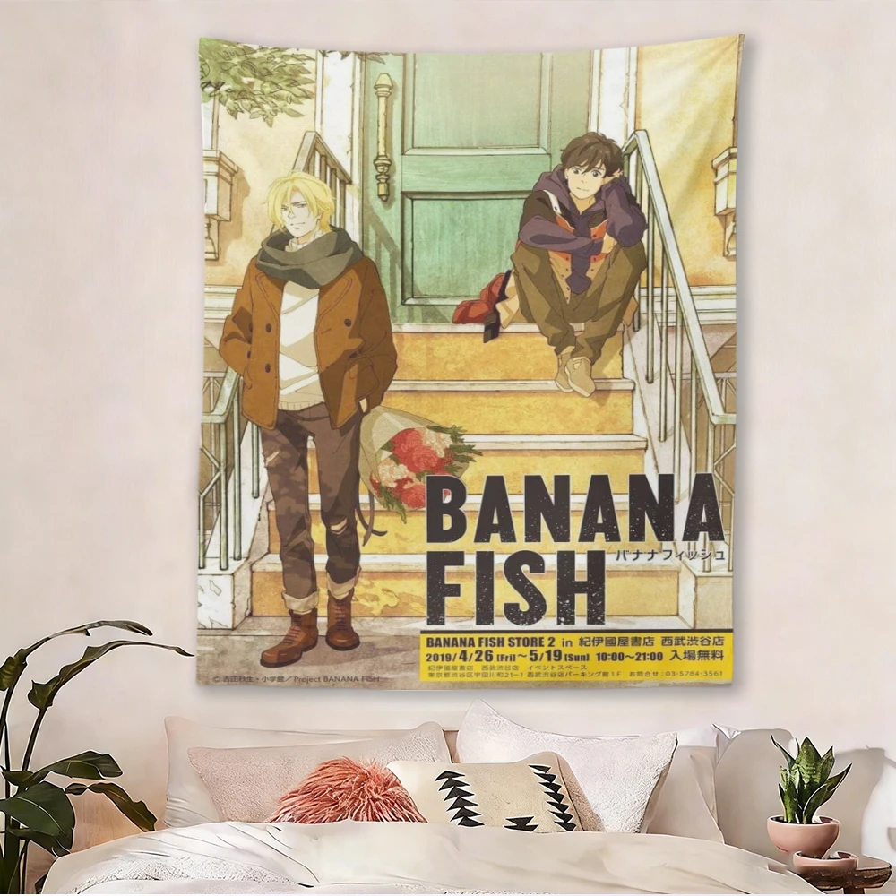 Banana Fish Anime Tapestry Wall Hanging Aesthetic Bedroom Dorm Manga Decor