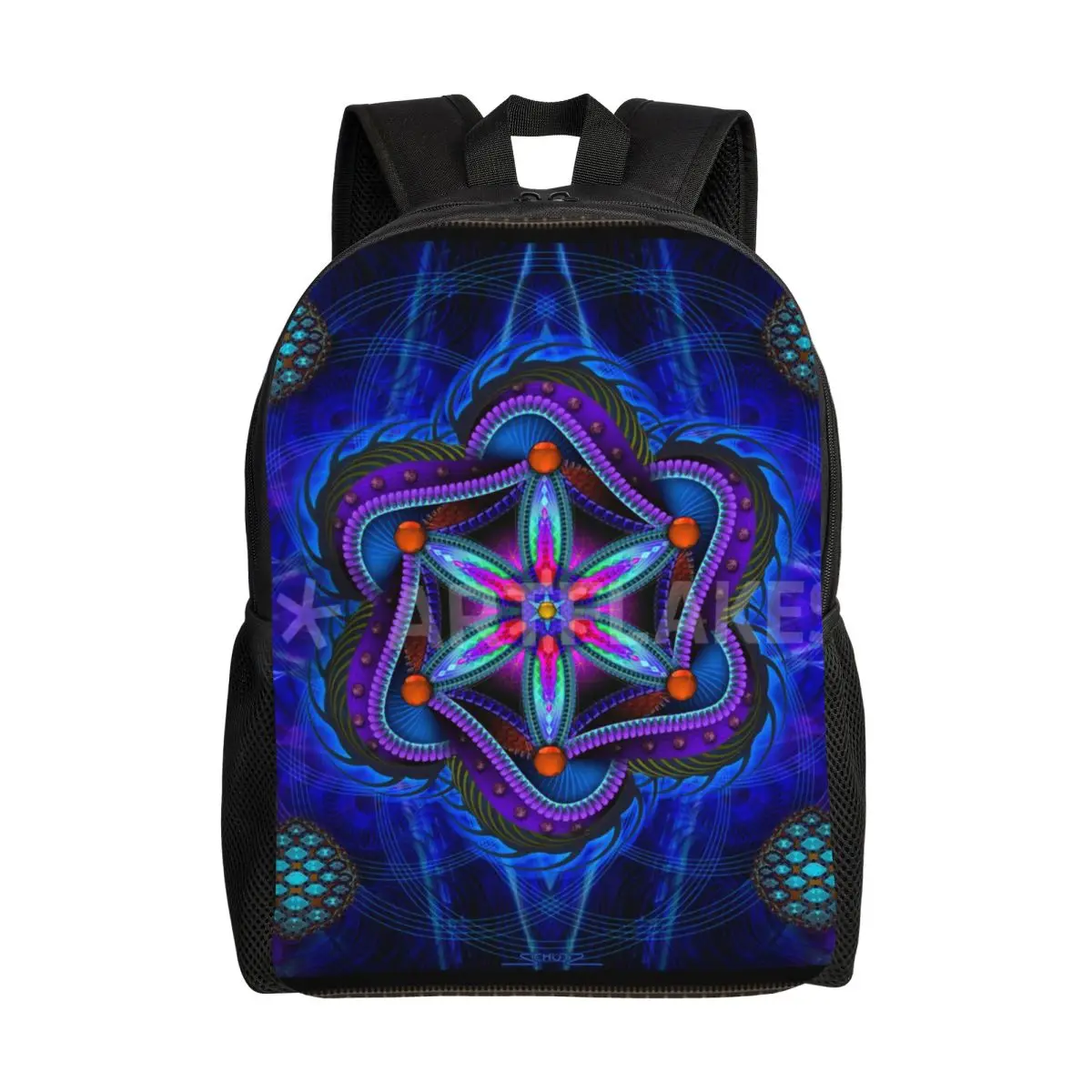 

Sacred Geometry Flower Of Life Backpack for Men Women Waterproof College School Mandala Meditation Bag Print Bookbags