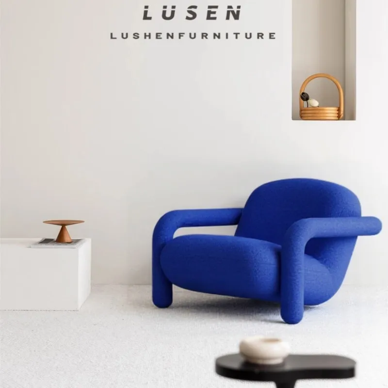 

MOMO Nordic Medieval Designer Casual Sofa Dopamine Minimalist Cream Style Single Chair Living Room Bedroom Balcony Armchair