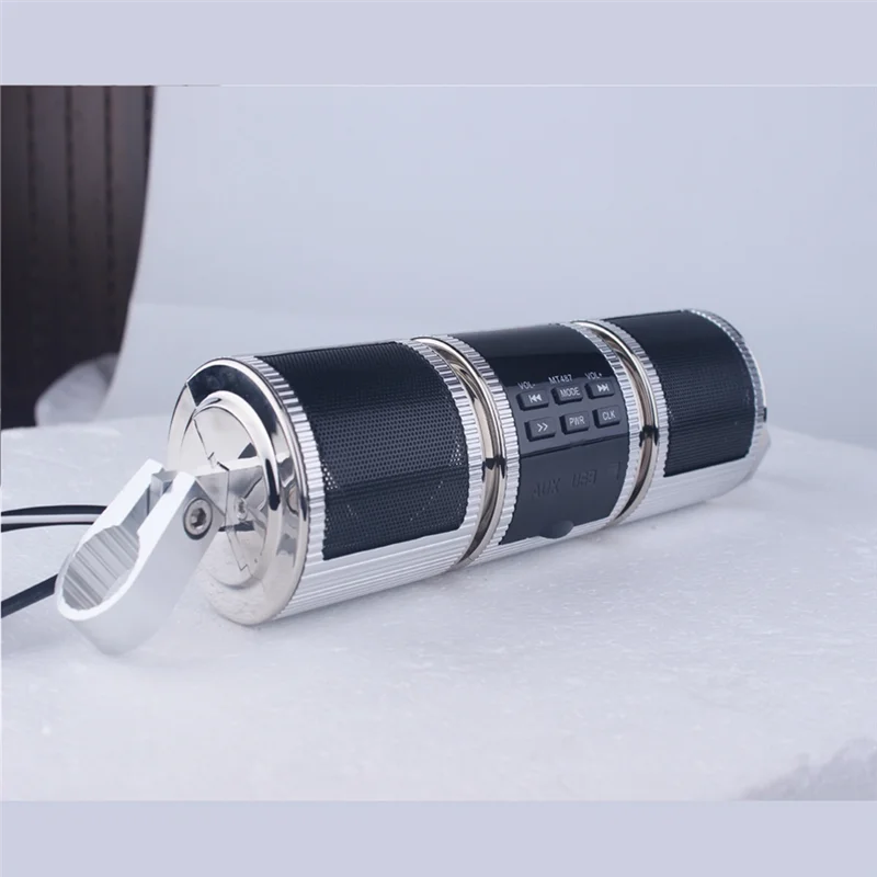 N82R دراجة نارية مكبر صوت ستيريو دراجة نارية تركيب مشغل MP3 مكبر للصوت سكوتر دراجة USB Fmradio المتكلم BT الصوت الأسود