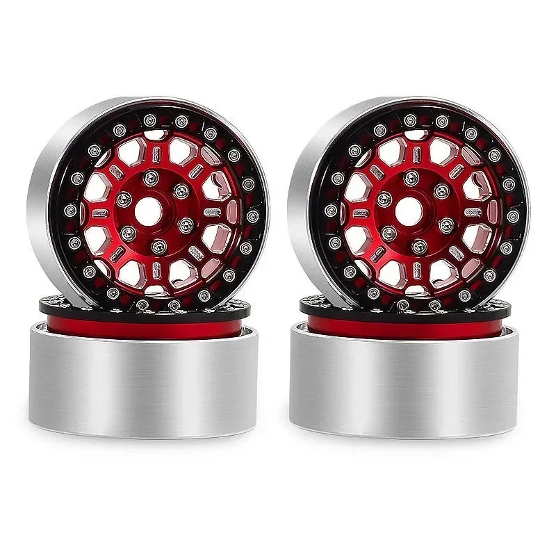 

4pcs Metal 1.9" Beadlock Wheel Rim Wheel Hub for 1/10 RC Crawler Car Axial SCX10 Trxs TRX4 RC4WD D90 YK4102