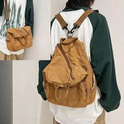 Casual Canvas women Backpack big capacity School Bag College Student Travel Ladies hand bag Vintage Female Shoulder Bags bagpack