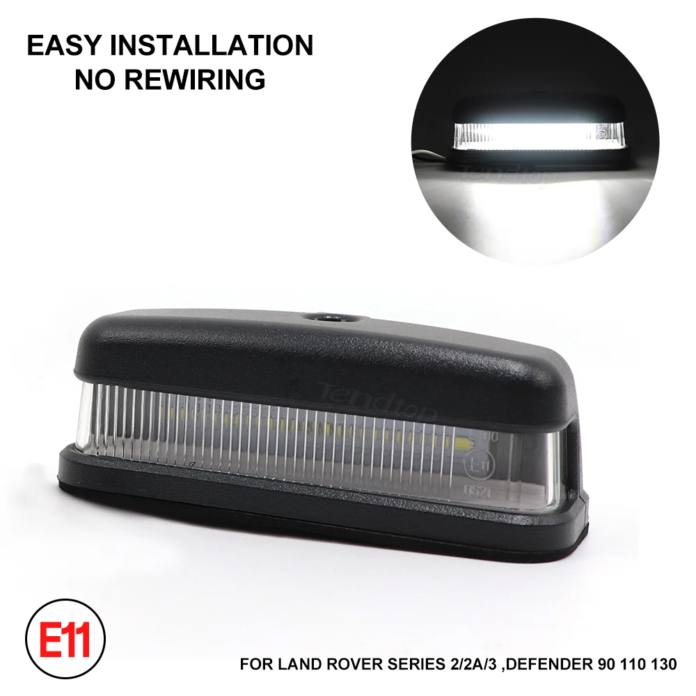 NO Error Canbus LED Number Plate Lamp For Land Rover Series 2/2A/3 Defender 90 110 130  White Full LED License Plate Light