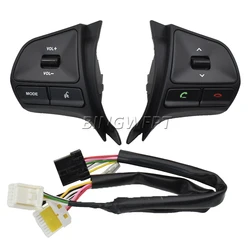 Para KIA K2 RIO 2011-2014 volante Audio volumen música Control botón interruptor con retroiluminación sin calefacción accesorios de coche