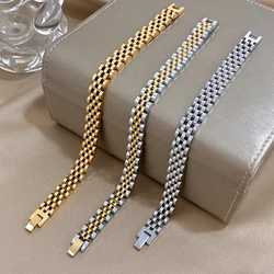 Greatera Five-layer 10mm Beaded Men's Bracelet Two Tone Classic Stainless Steel Band Series Watch Chain Bangle Jewelry For Women