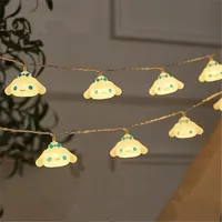 Kawaii Sanrio Hello Kitty Cinnamoroll Lights String Bedroom USB Atmosphere Lighting Home Decoration Anime Figures Model Toys