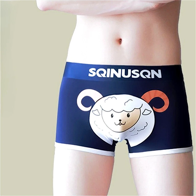 

Cute Goat Boxershorts Mens Sexy Underwear U Pouch Boxers Men Swim Shorts Panties Soft Male Lingerie Boyfriend Gift Трусы Мужские