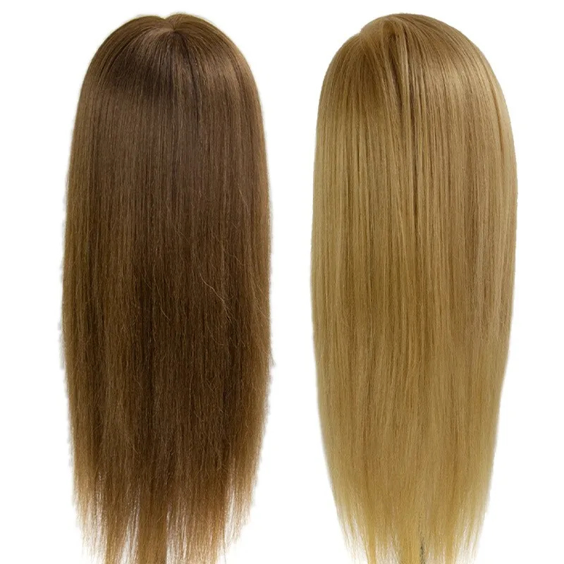 Groothandel 1 STKS Echt Haar Model Kappers Praktijk Nep Hoofd Weven Curling Trimmen Onderwijs Training Hoofd Pruik Model Hoofd