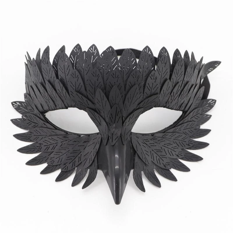 39BD Halloween Mask Bird Deak Mask Owl Half Face Maskerades Maskerades Mask