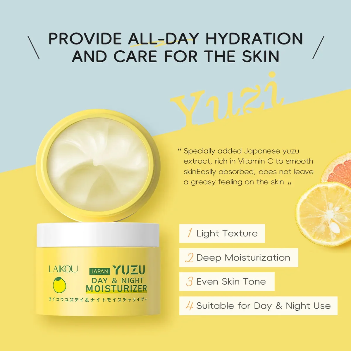 LAIKOU 25g Japan Grapefruit Face Cream Collagen Facial Hydration Moisturizing Nourish Face Skin Care Products Day Cream