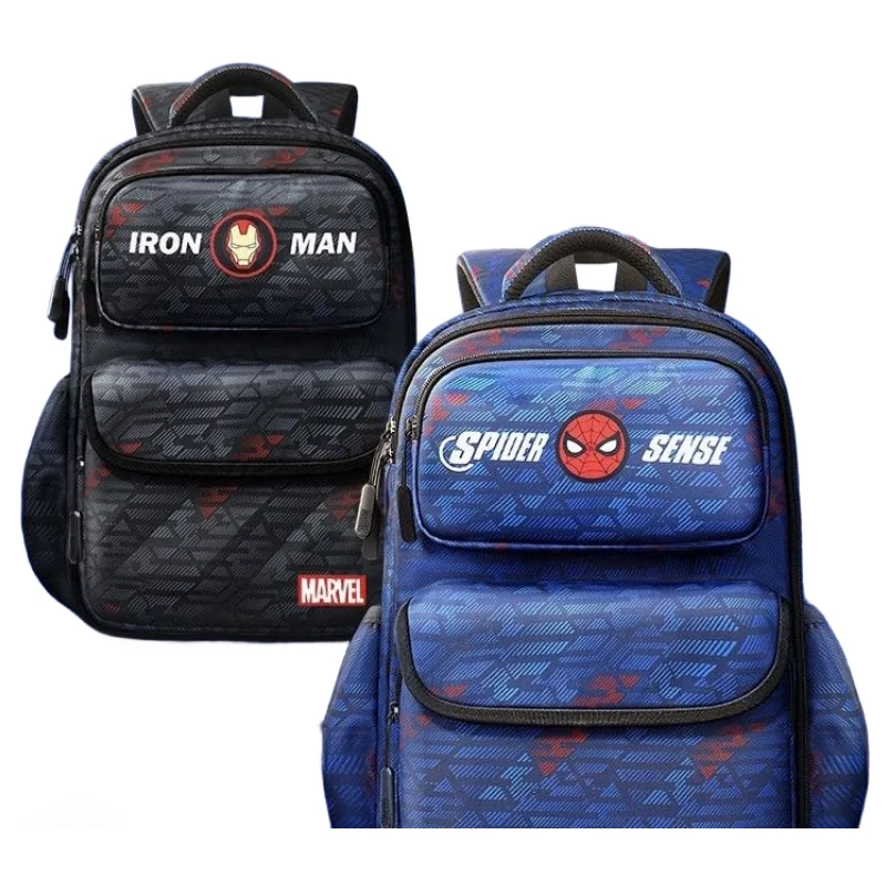 Marvel Iron Man Can Pass Anime School Bag 3-9 Grade Large Capacity Ultra-light Ridge Protector Boy Casual Fashion Backpack Gift