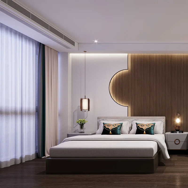 Estilo moderno, cama e café da manhã, madeira multicamadas, cama de móveis de hotel, placa multicamadas