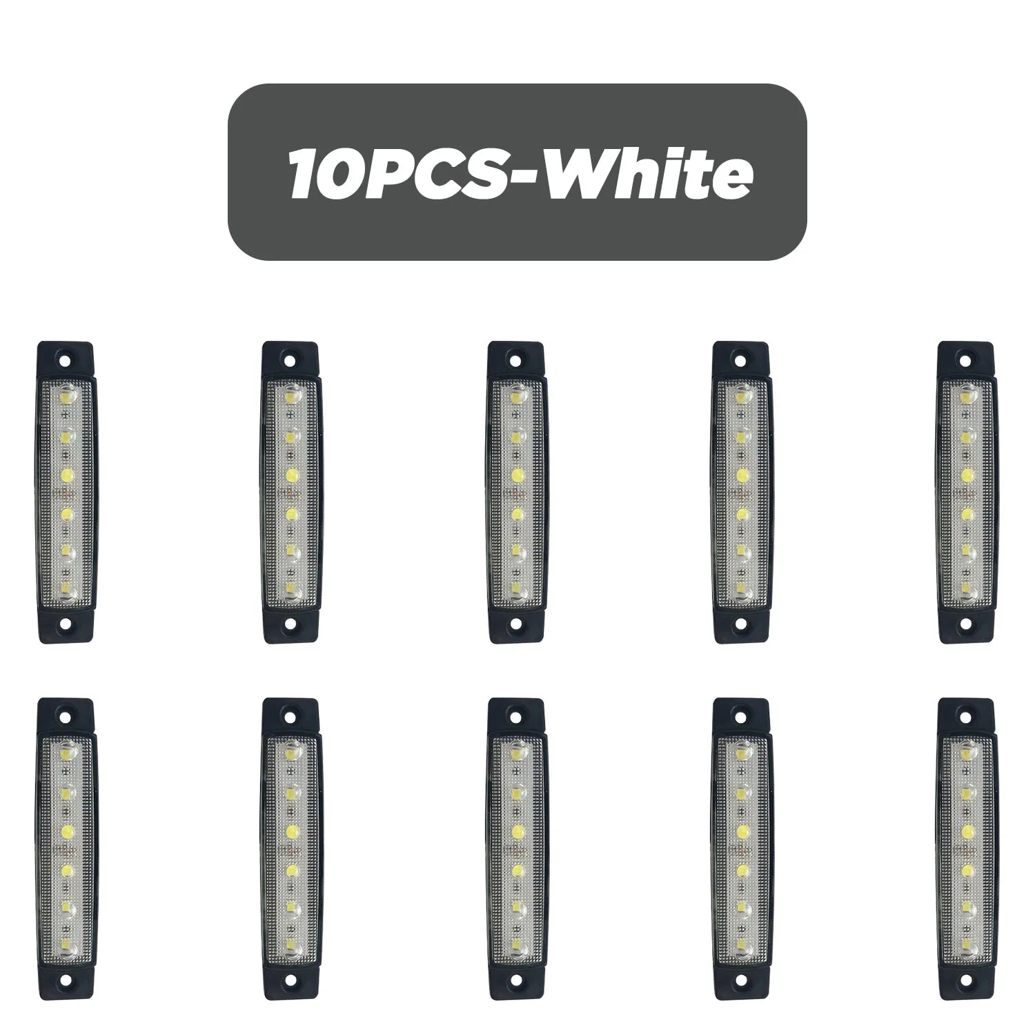 10 STKS 12 V-24 V Led Zijmarkeringslichten Autolichten Voor Achter voor Vrachtwagens Cabine RV Trailer Amber/Rood/Wit/Groen/Blauw